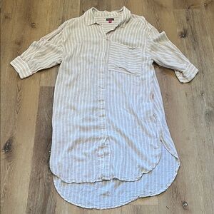 Vince Camuto Striped Shirt Dress Large